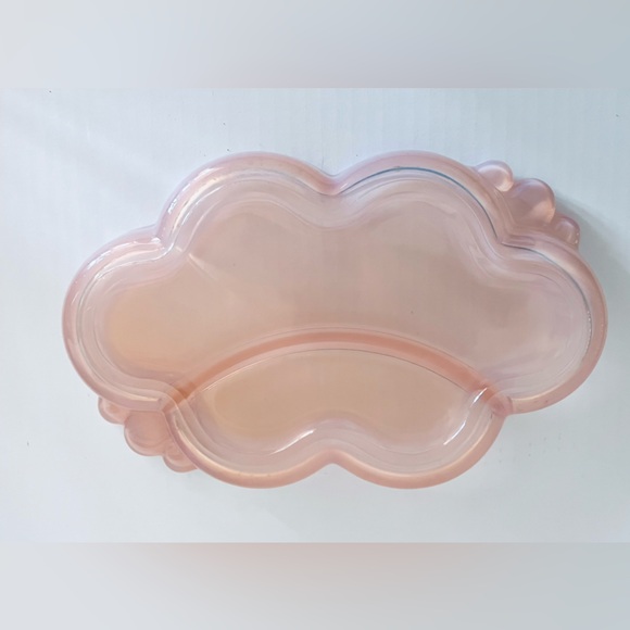 Duncan Miller PINK OPALESCENT CANTERBURY DISH #115 2-Part Divided 10.75”L MINT - Picture 3 of 3
